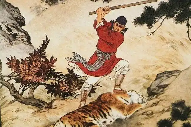 杀虎捅屁股,李逵的杀虎方式比武松有效率得多