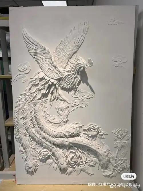 浮雕孔雀作品欣赏