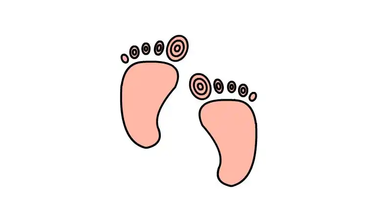 脚印怎么画 ,脚印简笔画,脚印手绘步骤-养娃家