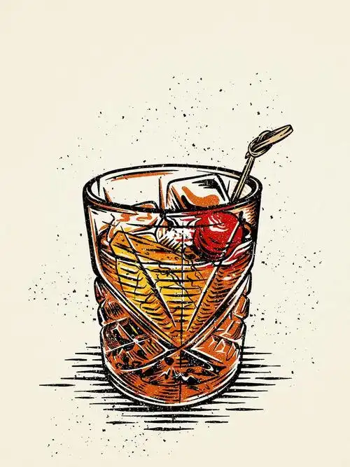 素材分享透明玻璃杯马克笔手绘素材2