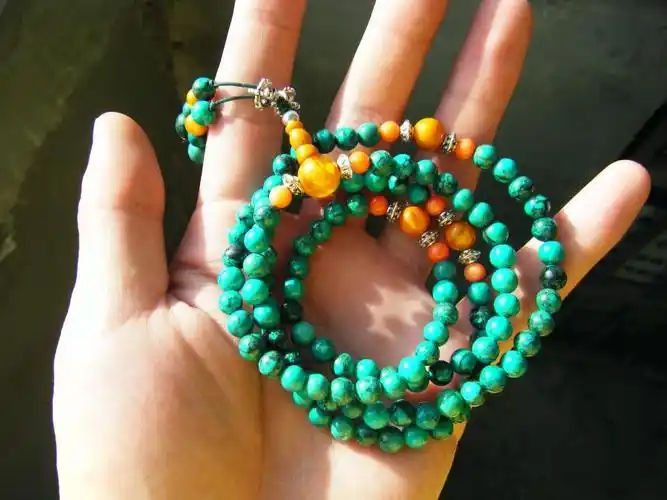 【一元拍】精美 绿松石佛珠 十分精美 藏族 精美配饰 【吉祥如意】