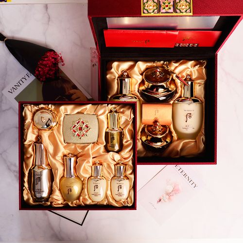 韩国whoo后天气丹花献华泫皇后套双层超值护肤品礼盒套装精华眼霜