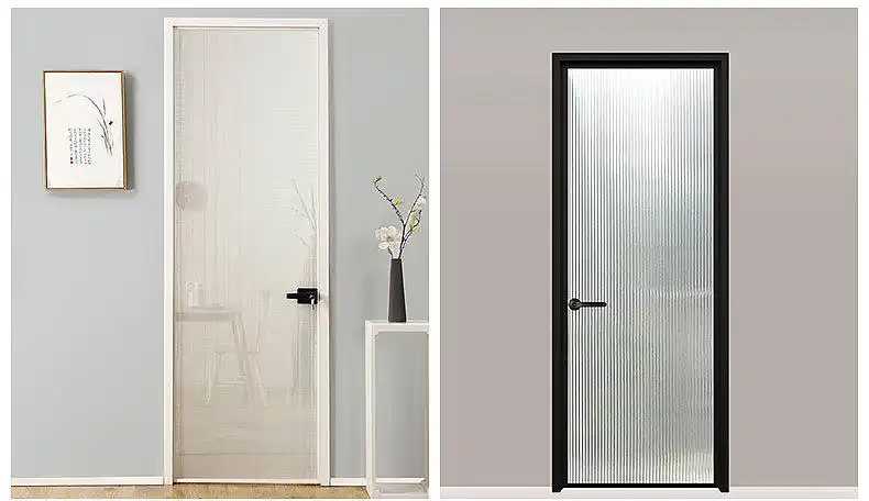 18极窄厕所铝合金卫生间门简约铝镁合金门洗手间玻璃平开门定制