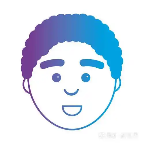 线条化身人头发型矢量插图