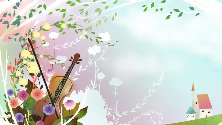 春天气息矢量宽屏壁纸4 - 1920x1080