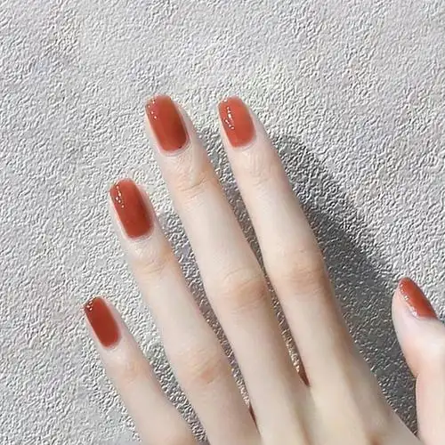 2021纯色美甲贴片成品网红爆款假指甲可取带短款夏季穿戴美甲片贴