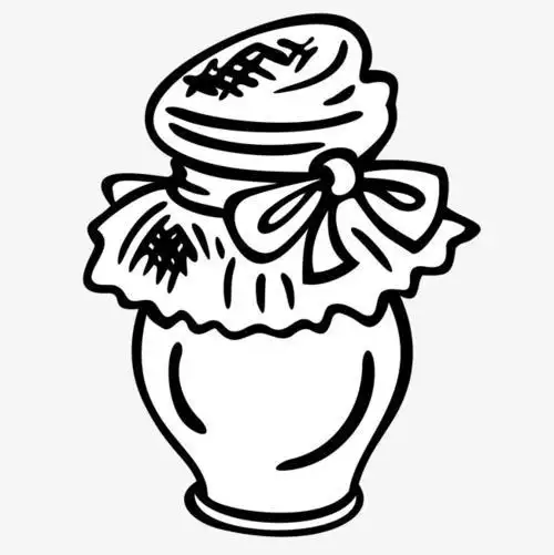 酒坛倒酒简笔画
