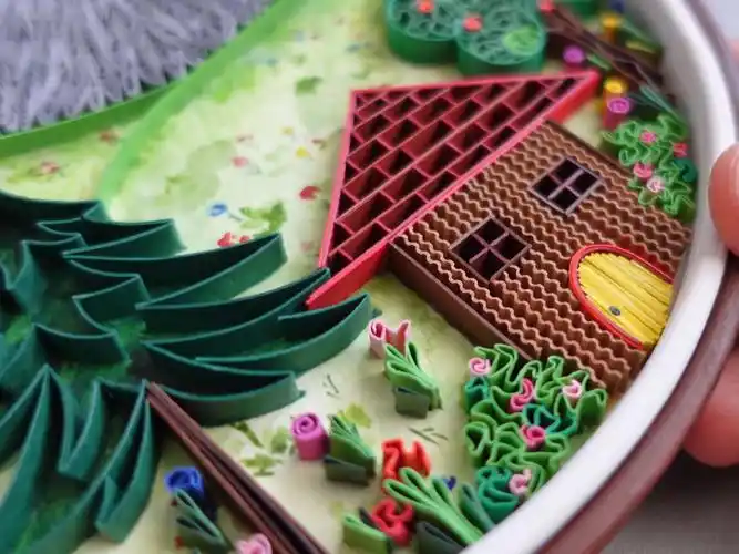 【miriams quilling】衍纸风景制作教程iy paper quilling landscape