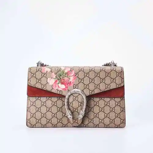 临时gucci古驰花卉酒神中号单肩公价21800女士包袋