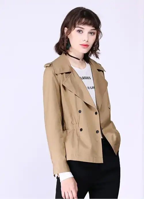 卖衣服怎样找货源茜可可20年冬装新款女式风衣外套