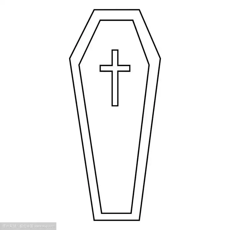 棺材图标轮廓风格