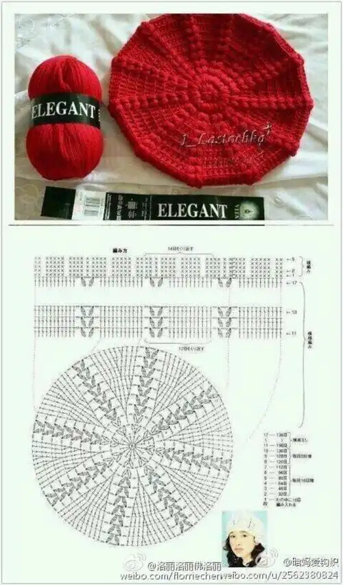 钩织图解78帽子