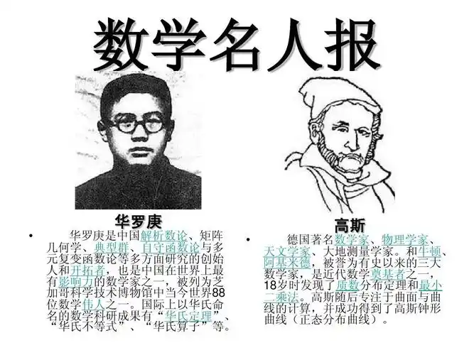 数学名人小报ppt