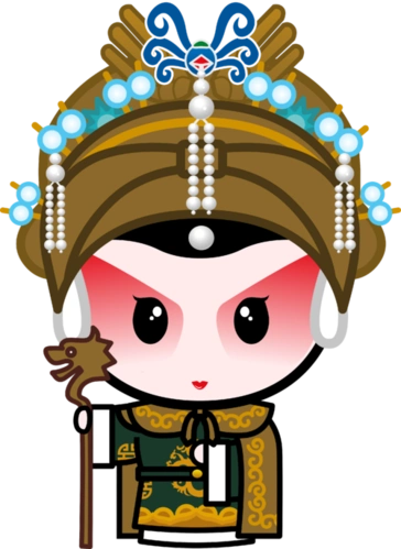 京剧净角简笔画q版