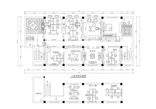 400平办公室装修效果-城起装修效果图