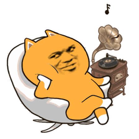 坏坏瘫坐听音乐 gif - 发表情 - fabiaoqing.com