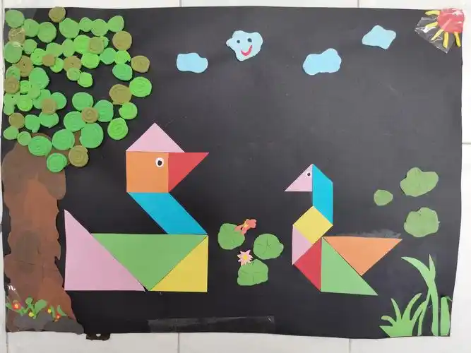 鹤壁市实验学校小学部第二届数学学科素养竞赛——七巧板创意画