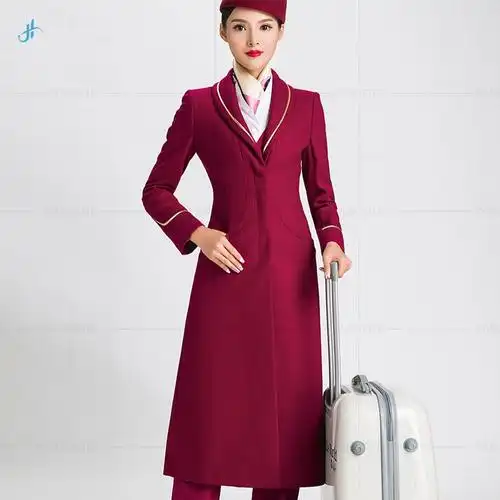 厂家定制冬季新款女士南航空姐大衣