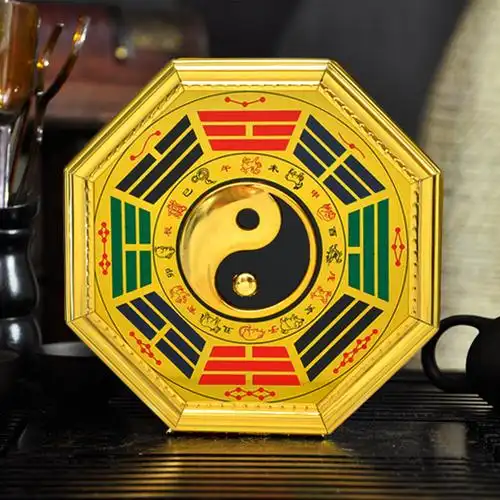 文王风水工艺品 厂家批发金边八卦太极挂饰彩色八卦太极 风水用品