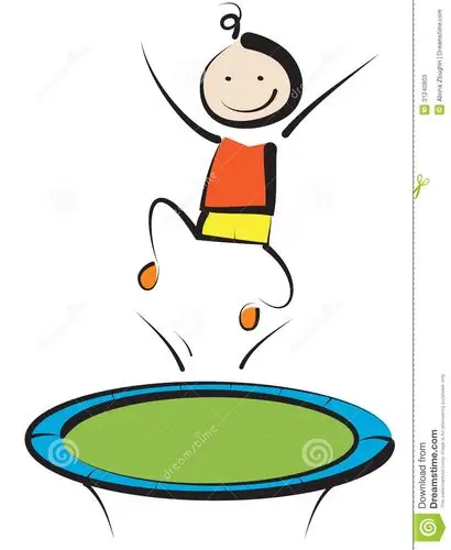 a jump on trampoline clipart