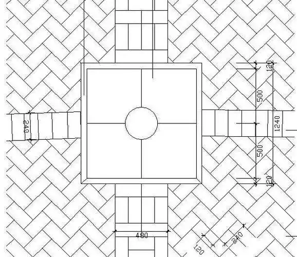 园路石材铺装cad样式参考