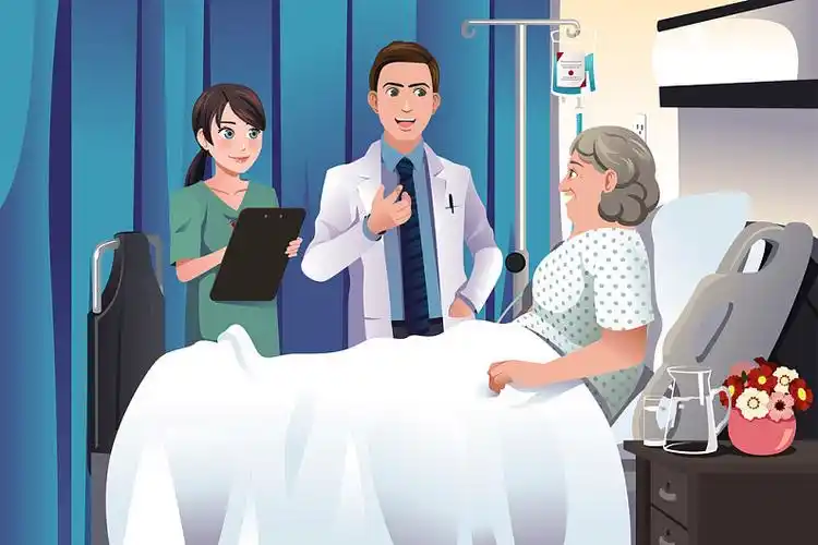 医生,医护人员,交谈,病人,医院,矢量,插画_高清图片_全景视觉