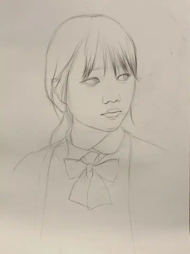 画个短期女青年.#素描 #美术生 #人物肖像 #画画 #静物 - 抖音