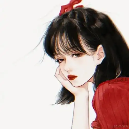 复古风手绘女生头像67真的不要太好看67