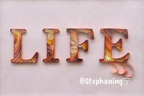 stephaning宁 手工制作衍纸文字作品