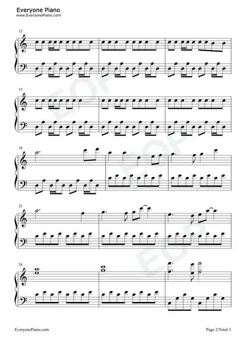 周杰伦 龙战骑士钢琴简谱 - 曲谱歌词网