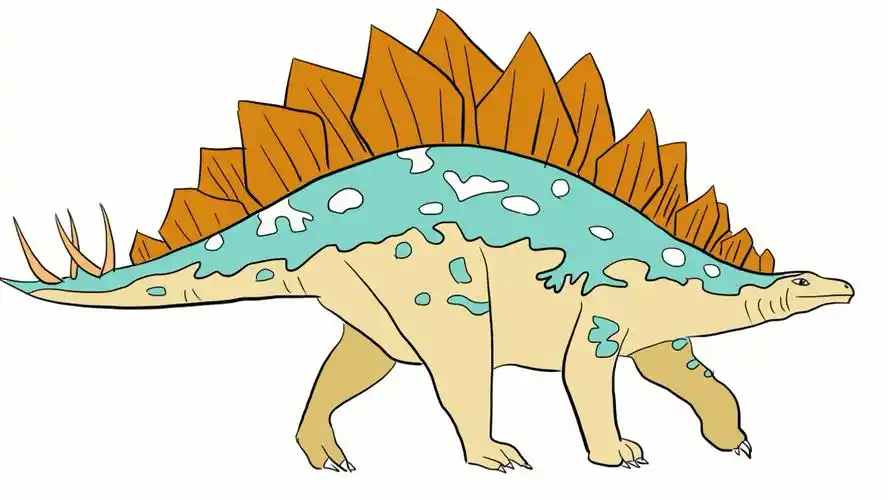 恐龙世界之剑龙儿童卡通简笔画