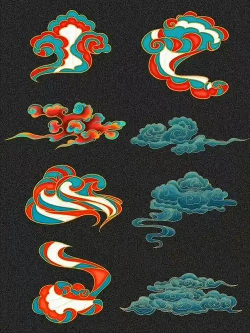 古风祥云花纹素材