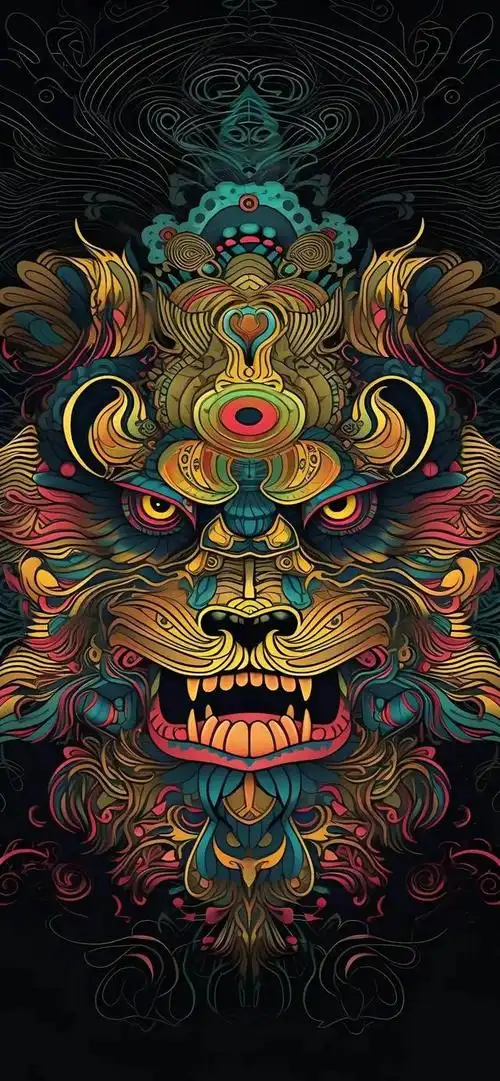 壁纸分享,传说里的神兽麒麟,充满着神秘感