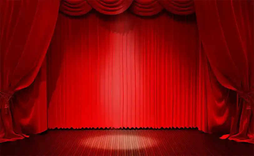 红色舞台ppt背景图片素材
