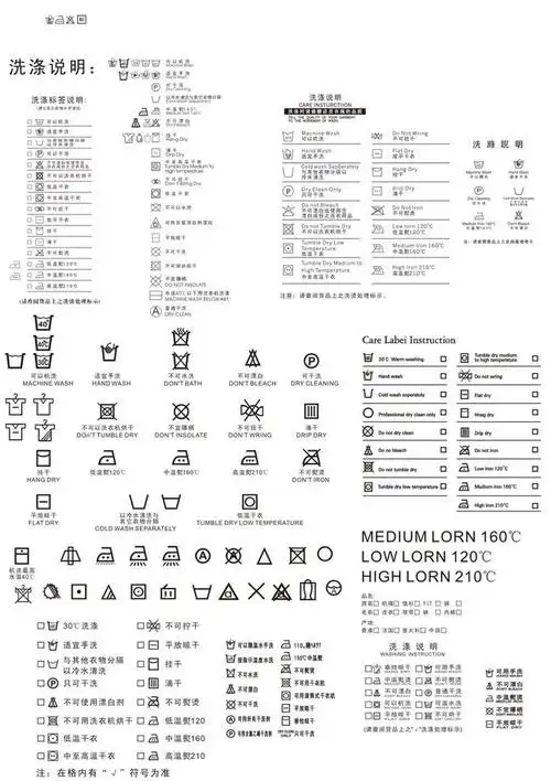 洗涤说明标志矢量素材