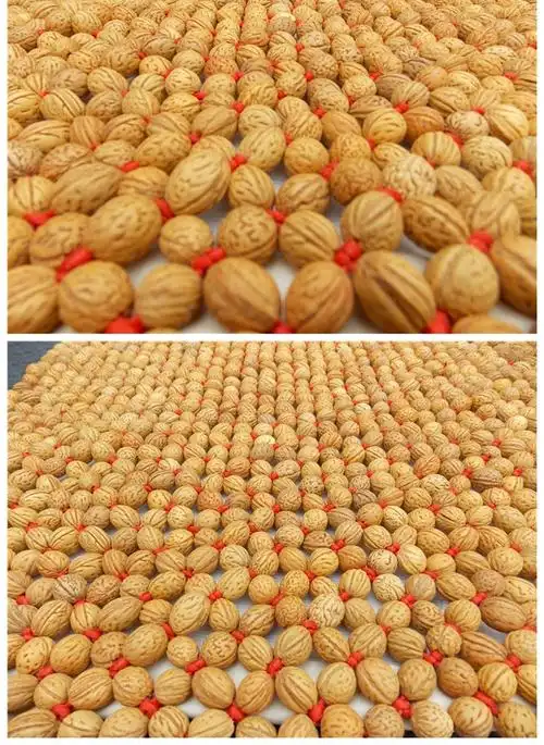 野生桃核汽车坐垫手编按摩养生木珠座垫山核桃胡单片夏季凉垫 桃核