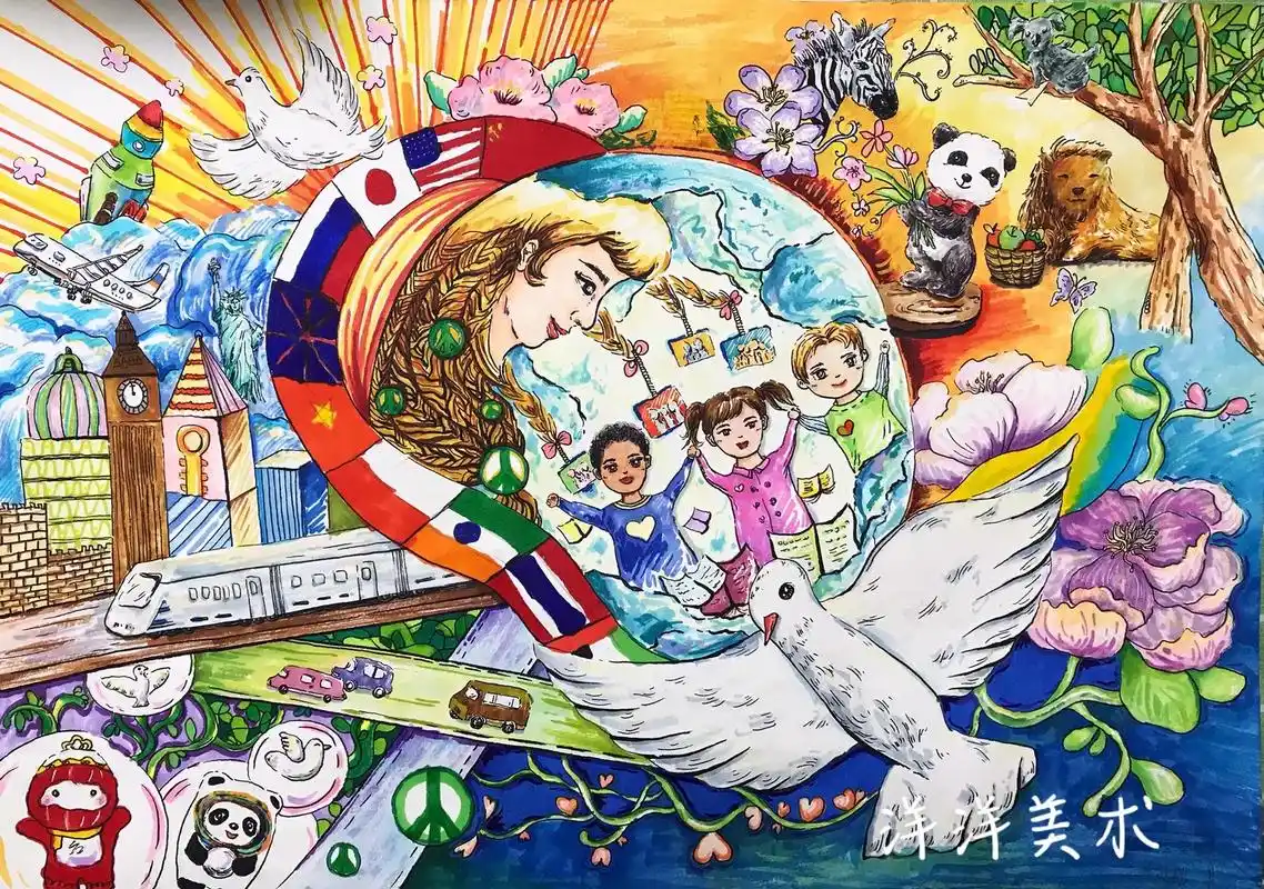 原创作品 #作品分享 世界和平海报参赛作品 - 抖音