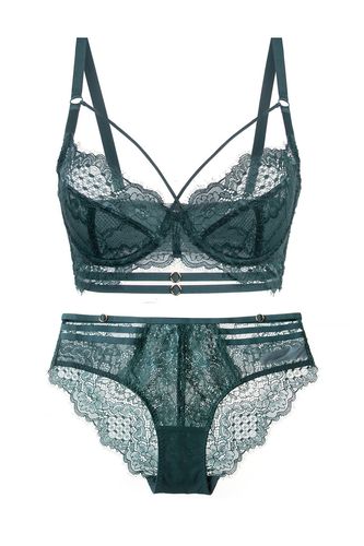 新款法式性感蕾丝文胸套装大码薄款透明欧美外贸女士内衣胸罩