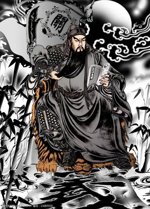 关公夜读春秋图片