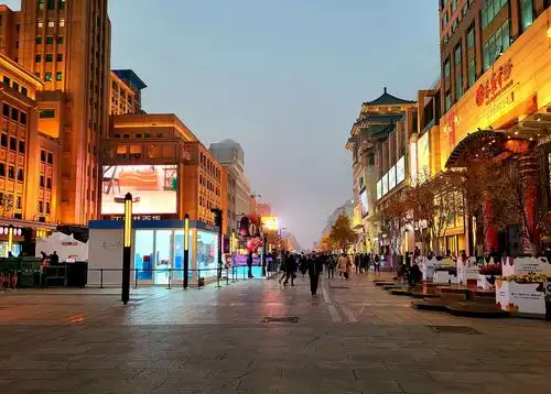 北京王府井大街夜景