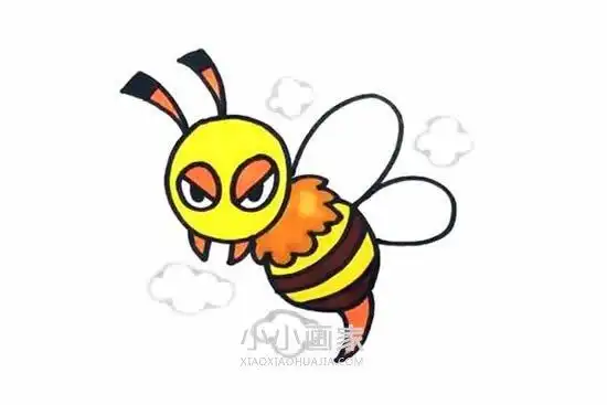 可爱马蜂简笔画画法图片步骤