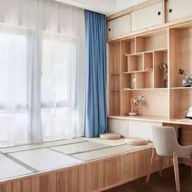 床炕衣柜电脑柜一体图 电炕炕柜书柜一体效果图