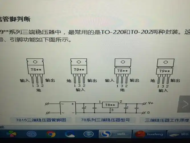 哪位大神知道金属封装的7815和7915三端稳压器各脚名字(输入输出)