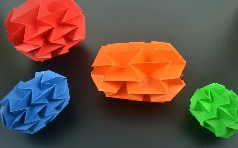 第8步折纸折纸灯笼四耳可以随意变形的简单折纸魔术球捏上就停不下来