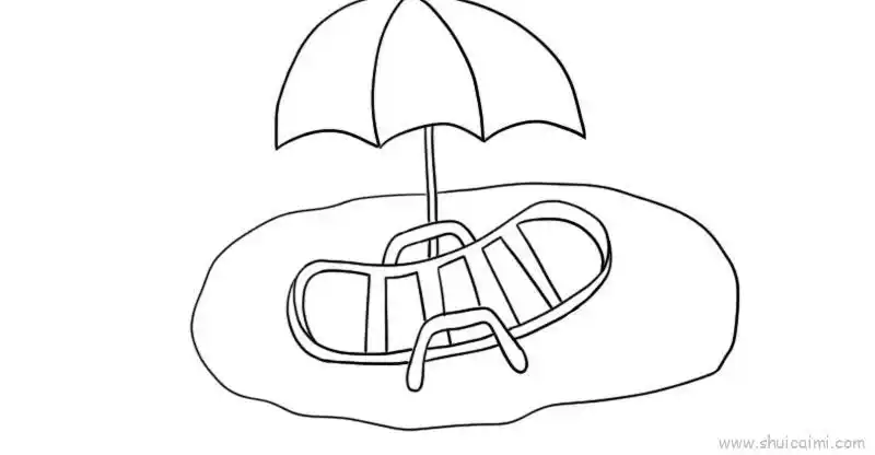 沙滩儿童画怎么画 沙滩简笔画简单