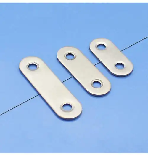 迪尼特加厚不锈钢连接件连接片直片铁片平角角码一字角马固定片