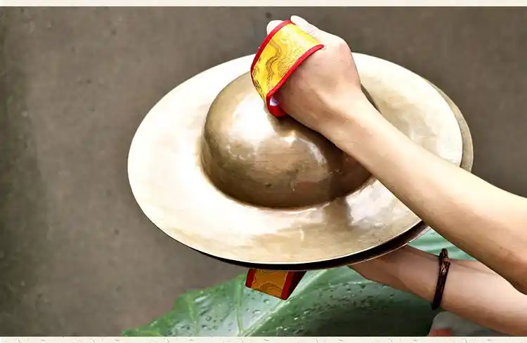 尼泊尔铙钹佛事法会用品藏传手工铜钹打击乐器铜嚓子