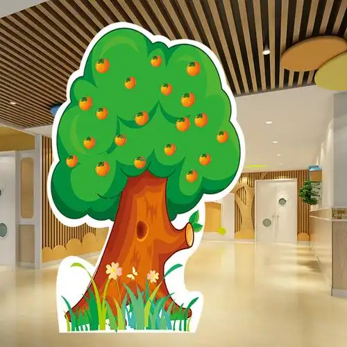 舞台剧道具 树大树草丛卡通幼儿园小学表演道具造型场景背景情景