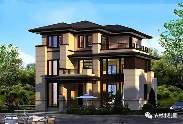 三层新中式别墅这样设计,家大业大人丁兴旺好,村里人也想跟着建
