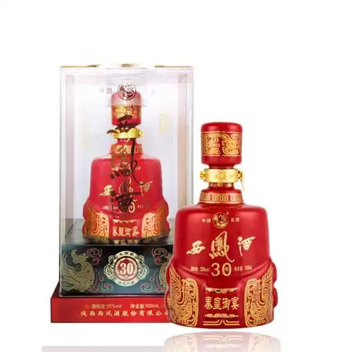 西凤白酒 55度秦皇御宴西风酒(30年)500ml 凤香型 盒装白酒 陶瓷瓶